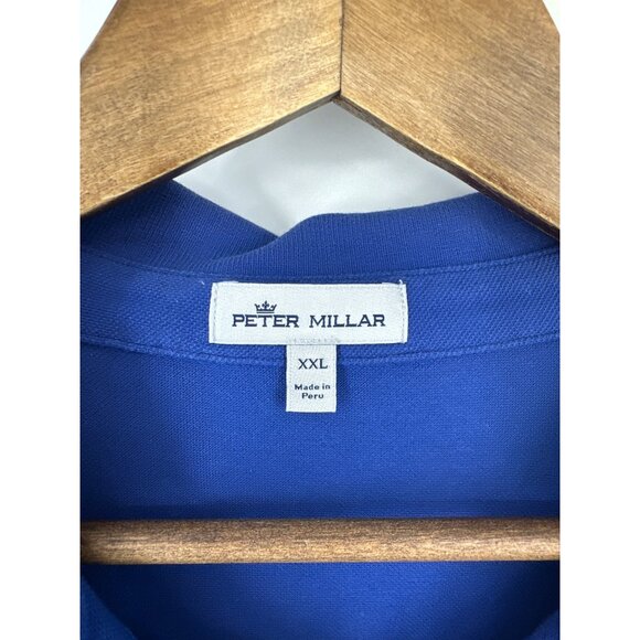 Peter Millar Pique Short Sleeve Polo Golf Crown Sport Size XXL - Picture 3 of 7